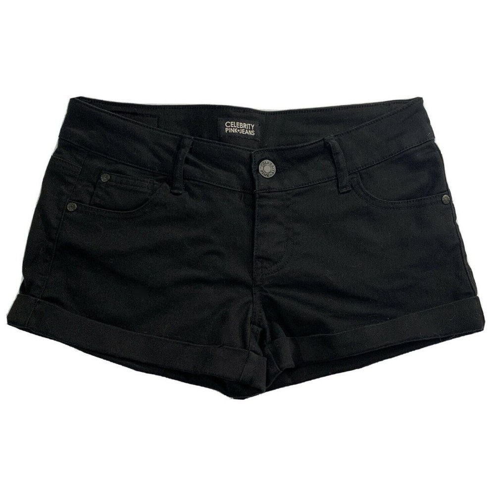 Celebrity Pink Black Cuffed Shorts Size 7